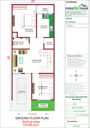 20x50 Floor Plan