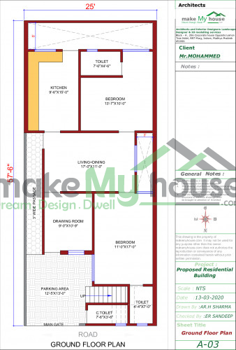 25x57 Floor Plan