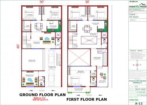 30-X-60-Indian-House-Plans | Architecture Design | Naksha Images | 3D Floor Plan Images | Make My House Completed Project 30-X-60-Indian-House-Plans | Architecture Design | Naksha Images | 3D Floor Plan Images | Make My House Completed Project