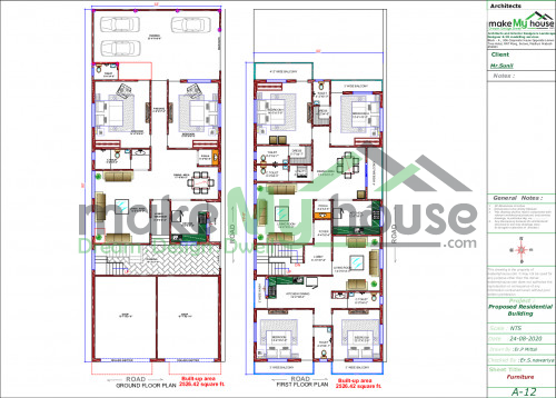 34x90 House Plan