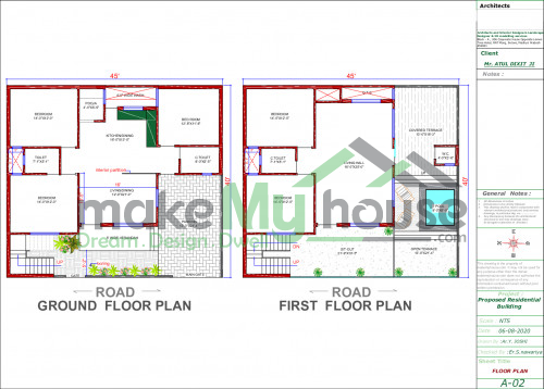 45x40 House Plan