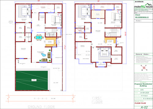 42ft x 53ft Exterior house design