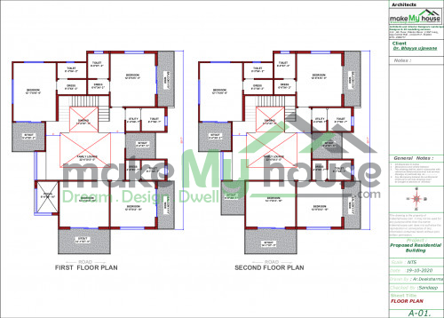 three storey house plan