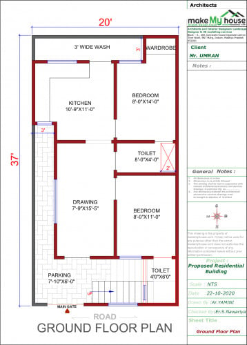 15 X 30 House Design Architecture Design Naksha Images 3d Floor Plan Images Make My House Completed Project
