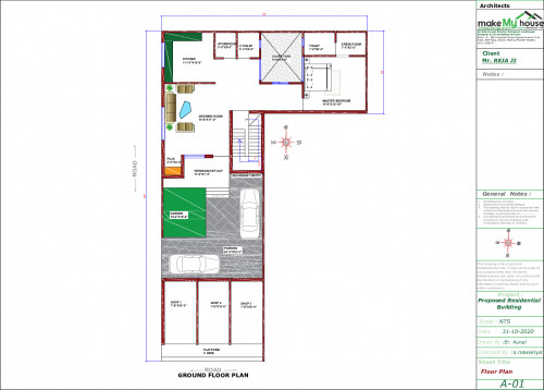 L Shaped House Design Architecture Design Naksha Images 3d Floor Plan Images Make My House Completed Project