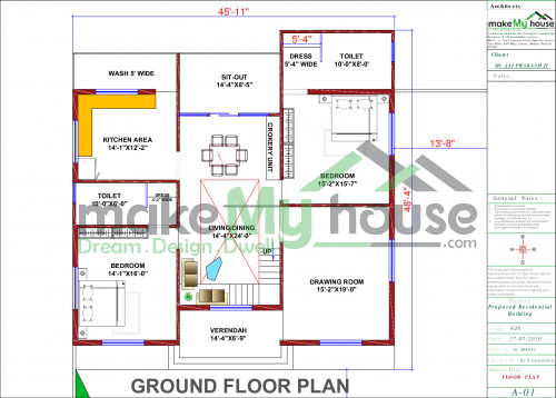 North facing house plan