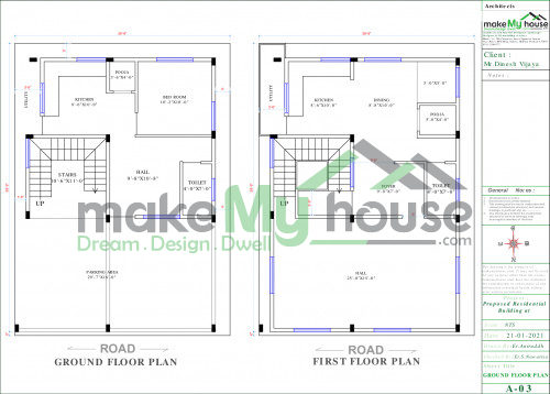 design of triplex house elevation 