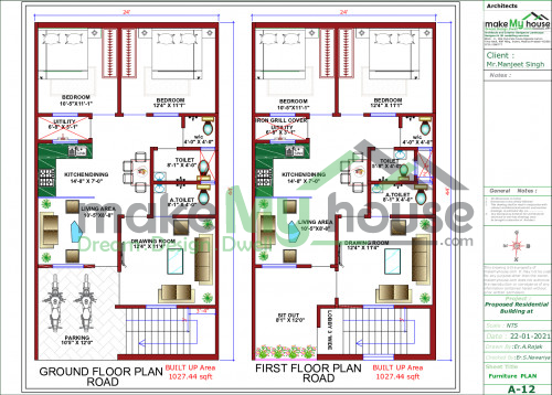 Duplex design floor plan