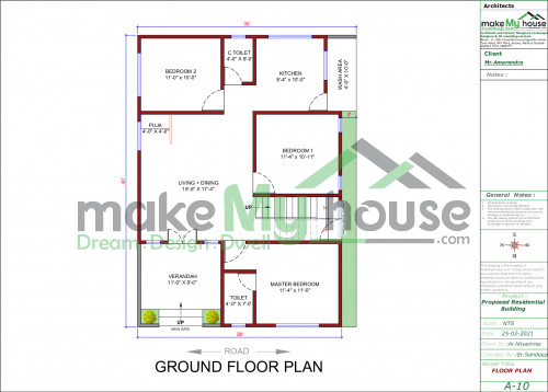 Simple House Design  3 Bedroom House Plan  H3