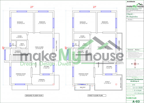 duplex 3D corner elevation