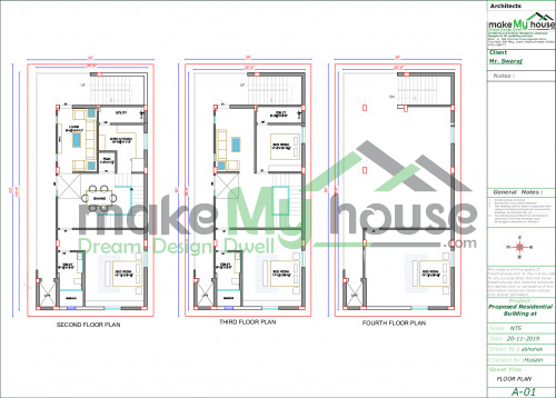 multistory 3d front elevation