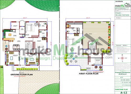 duplex 2d front elevation