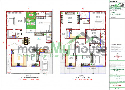 40x52 House Plan