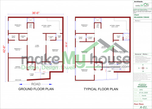 36x36 House Plan