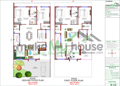 35x70 House Plan