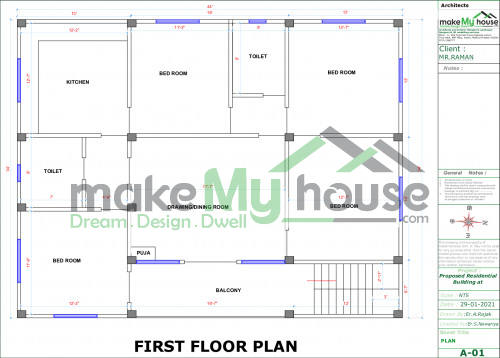 44x34 Floor Plan