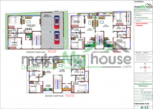 residential cum commercial floor plan