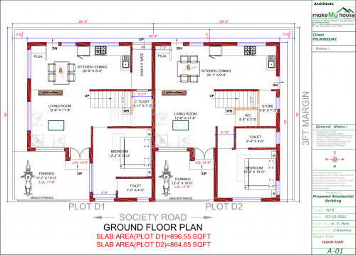 30 40 Front Elevation 3d House 30 40 Front Elevation 3d, 1200 Sq Ft Duplex House Plans North Facing