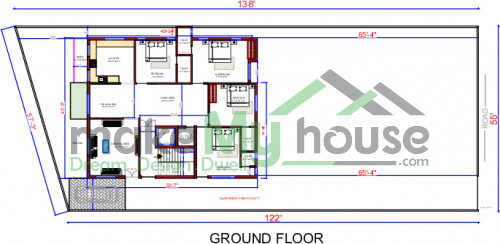 138x55 house plan