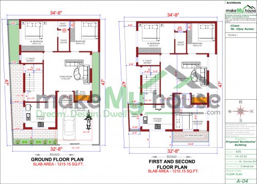 triple story house floor plan