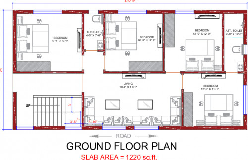 25x60 House Plan