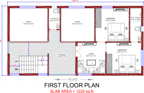 G+1 House Floor Plan