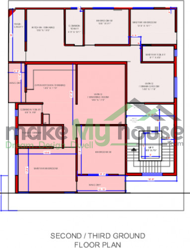 residential cum commercial floor plan