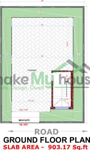 triple story house floor plan