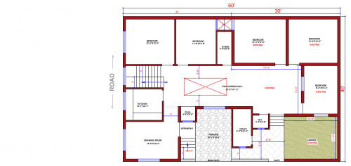 60x40 House Plan 