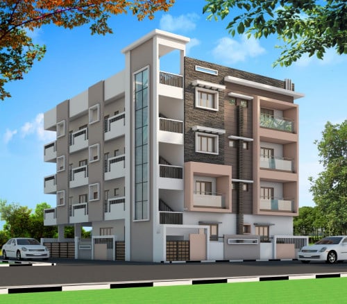 4 Storey Residential Apartment Elevation