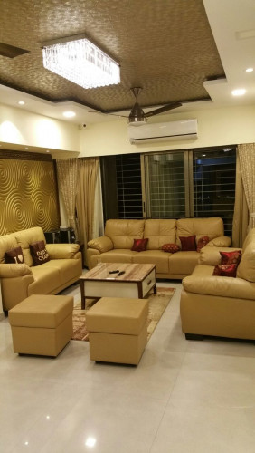 Living room False ceiling with charcoal sheet