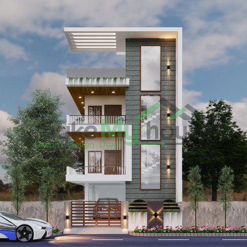 Online Best 3 Floor Front Elevation Designs Architectural Plan Ideas By Make My House Expert