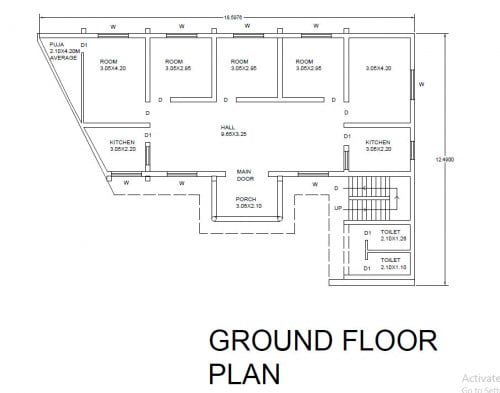 Floor Plan of Residential Building