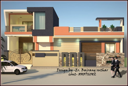 Front Elevation of Residential house