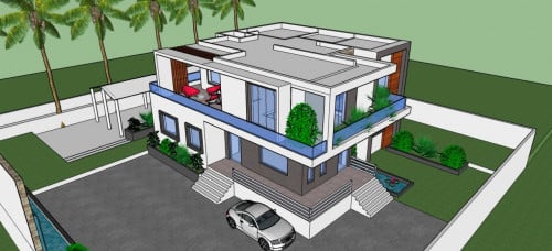 Top elevation View of Double storey house