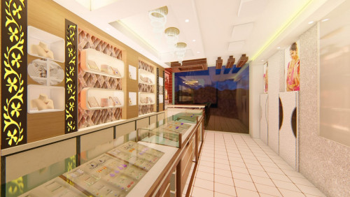 Showcase deign for Jewellery Showroom
