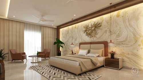 Wall design for Bedroom 