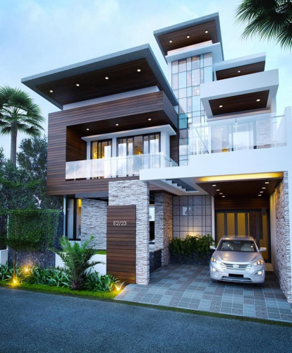 Best Elevation Design With Car Parking Architectural Plan Ideas By Make My House Expert Car Parking Architectural Plan Ideas, Small Underground Parking House Plans Indian Style