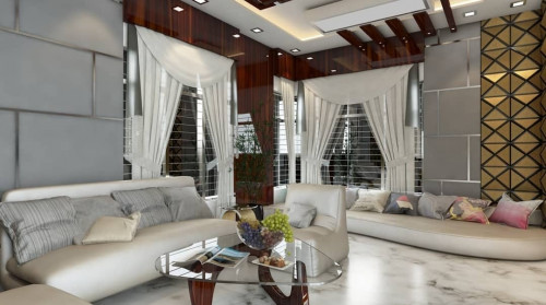 Luxury living area interior