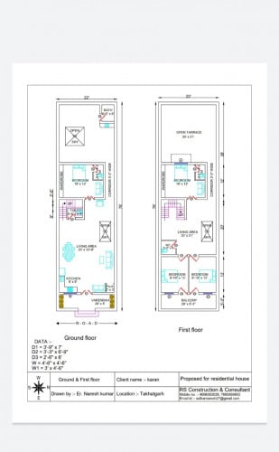 Double Storey Floor Plan Design