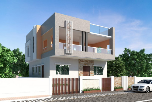Double storey house elevation 