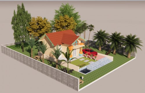 Tropical Style house elevation