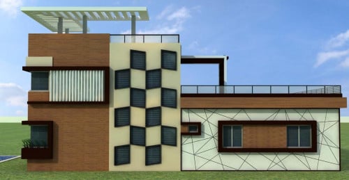 Exterior Design of Residential House 