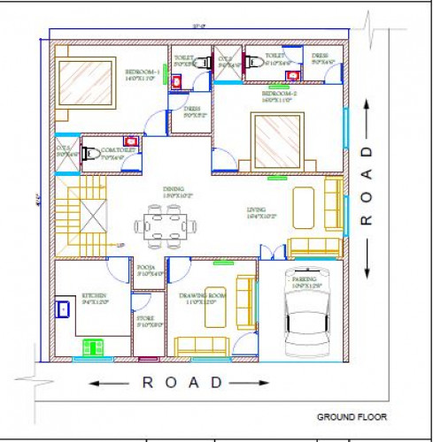Residential house floor plan