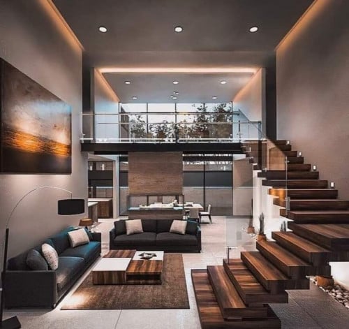 Lavish Double height Living Room 