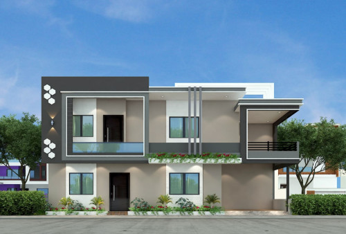 Modern house elevation 
