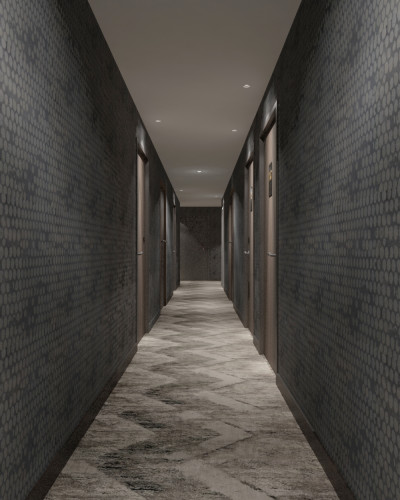 Hotel Corridor Interior 