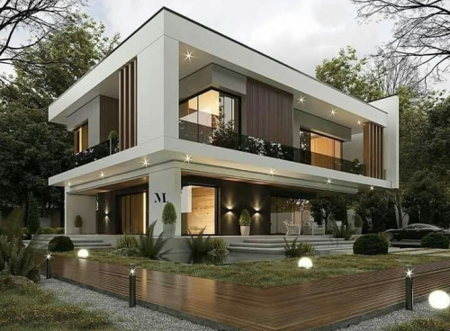 Luxury Double Story House Elevation 