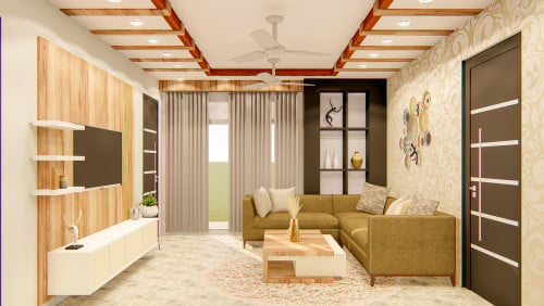 Living area 3d view 