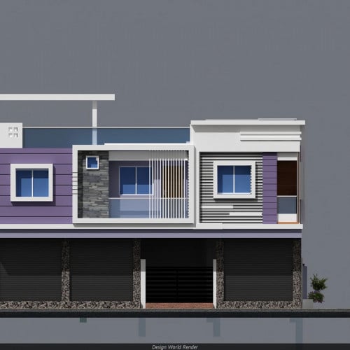 Residential cum commercial Building Elevation  